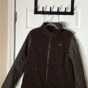 The North Face Sherpa Fleece Jacket- Dark Olive Green